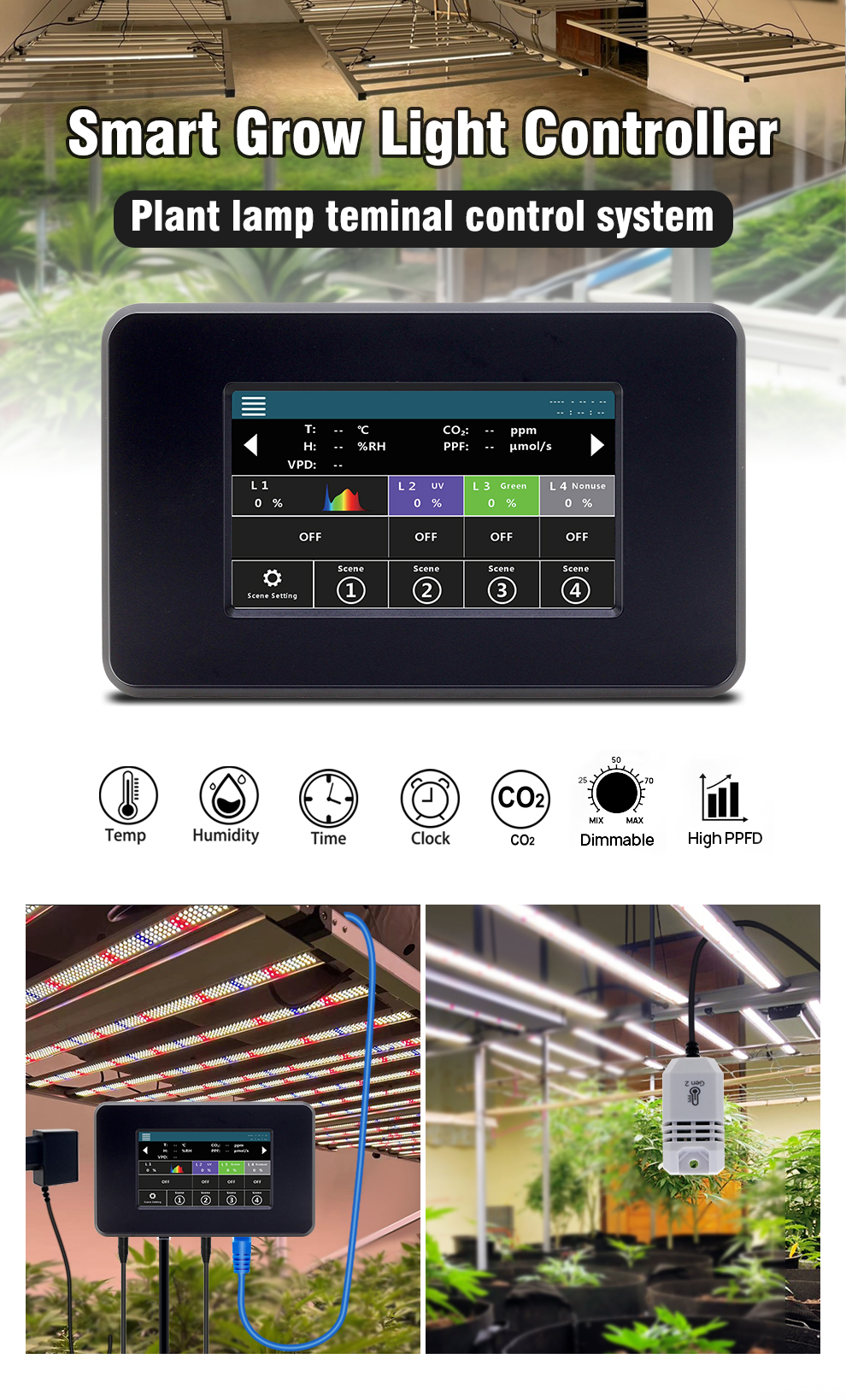 Smart Grow Light Controller ตัวควบคุมอัจฉริยะสำหรับโคมไฟ LED สำหรับการ ...