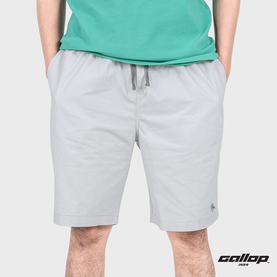 GALLOP : Twill Shorts กางเกงขาสั้นเอวยางยืดผู้ชาย รุ่น GS9027 โทนสี ...