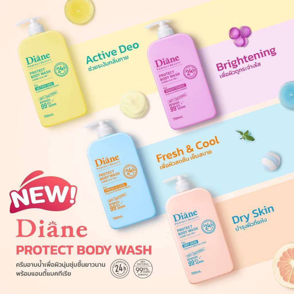 Moist Diane Protect Body Wash Active Deo 750ml | Shopee Thailand