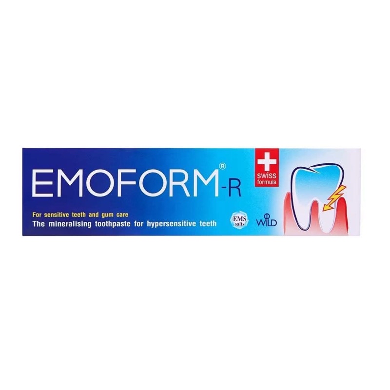 1 กล่อง ยาสีฟัน ลดอาการเสียวฟันมาก อีโมฟอร์ม อาร์ หลอดน้ำเงิน medical ...