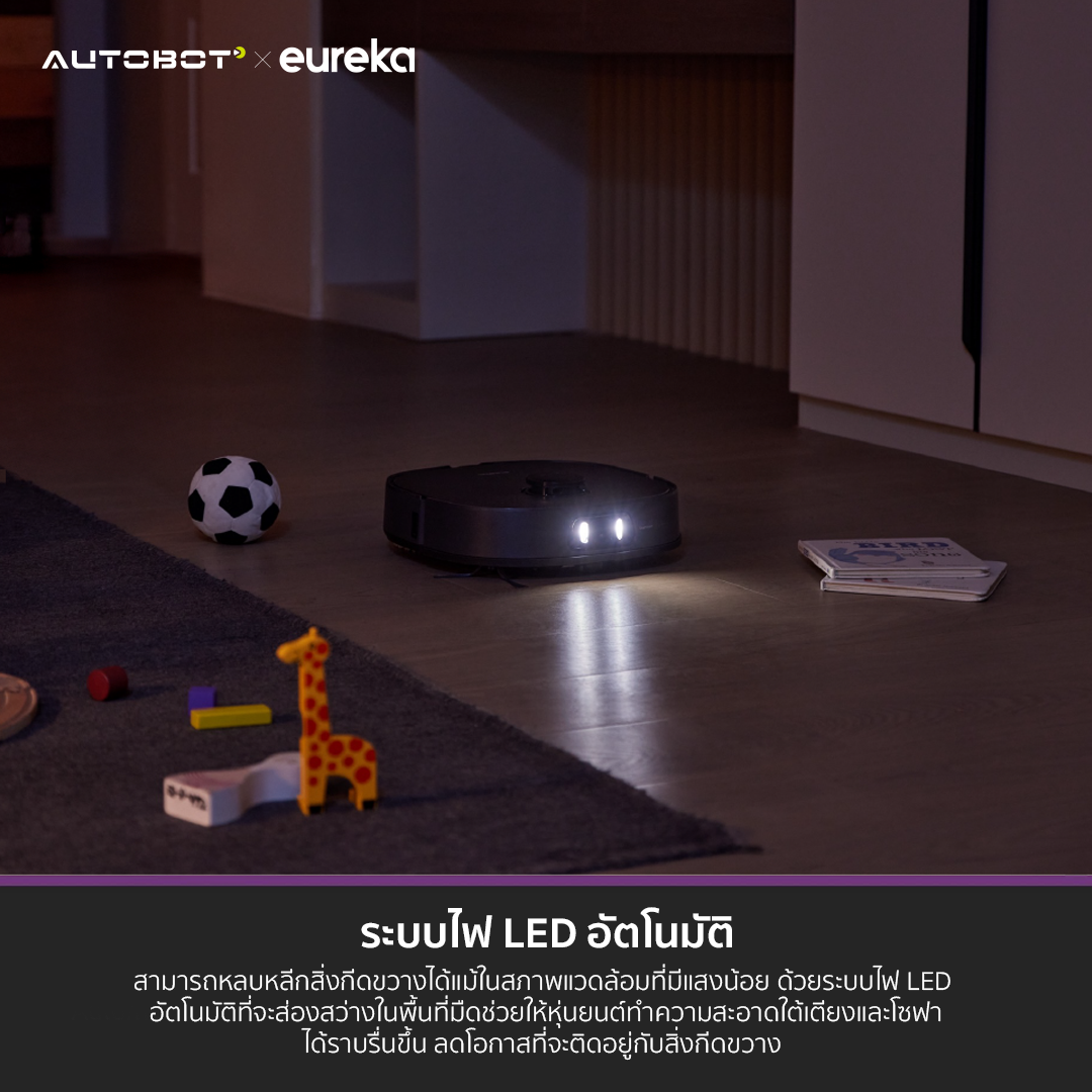 AUTOBOT x Eureka J15 หุ่นยนต์ดูดฝุ่นถูพื้น IntelliView™ AI แรงดู 16,200PA ScrubExtend™