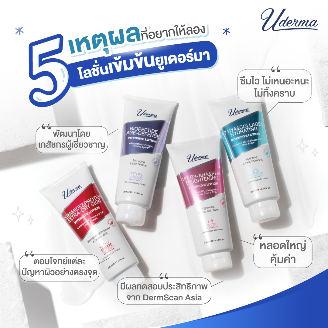 Uderma Intensive Lotion 70ml ยูเดอร์มา โลชั่น อินเทนซีฟ มีทั้งหมด 4 ...