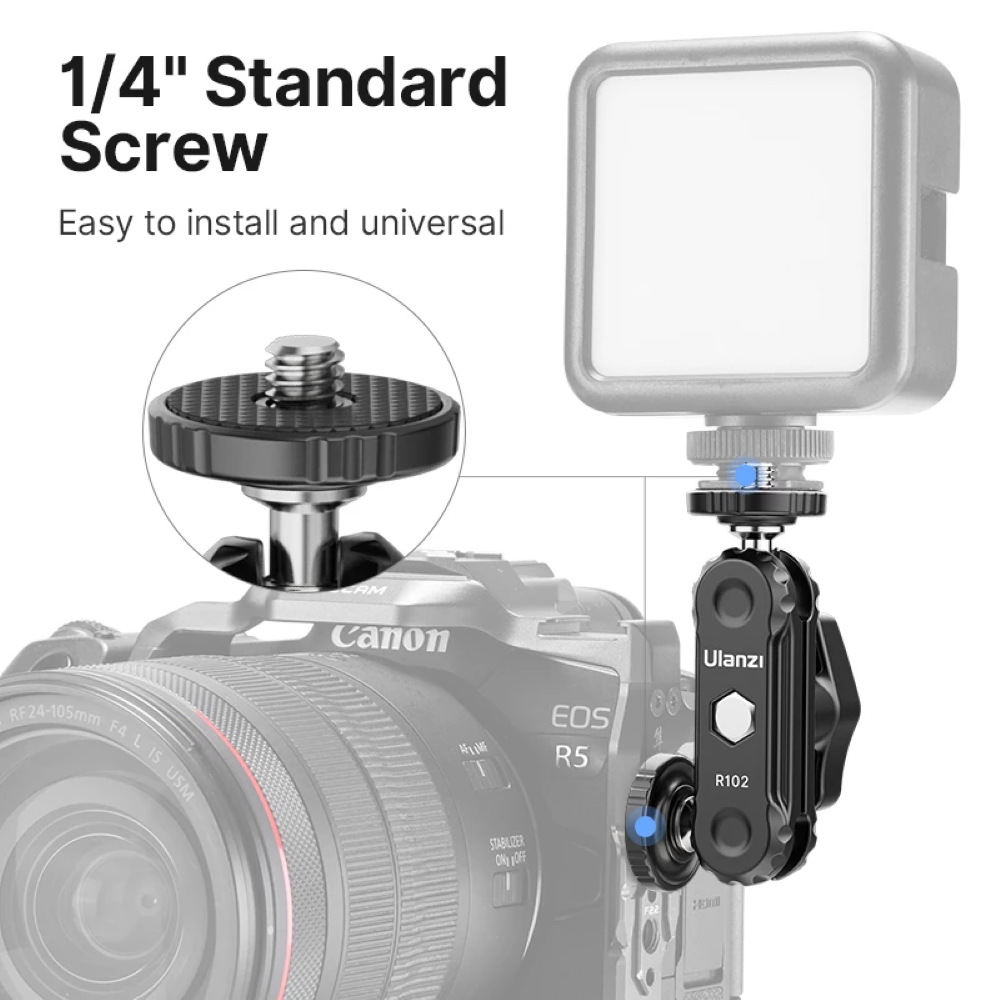 Ulanzi R102 Double Head Clamp แคลมป์ 2 หัว ต่อไมค์ ไฟเซลฟี่ รองรับ Rig ...