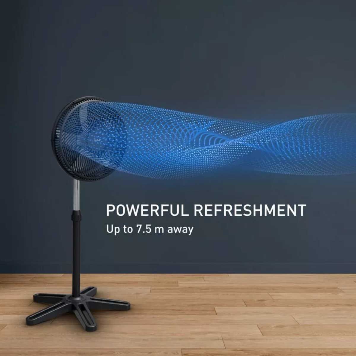 Tefal พัดลมตั้งพื้น TURBO ESSENTIAL Stand fan รุ่น VF3110T0 ขนาด 16 ...