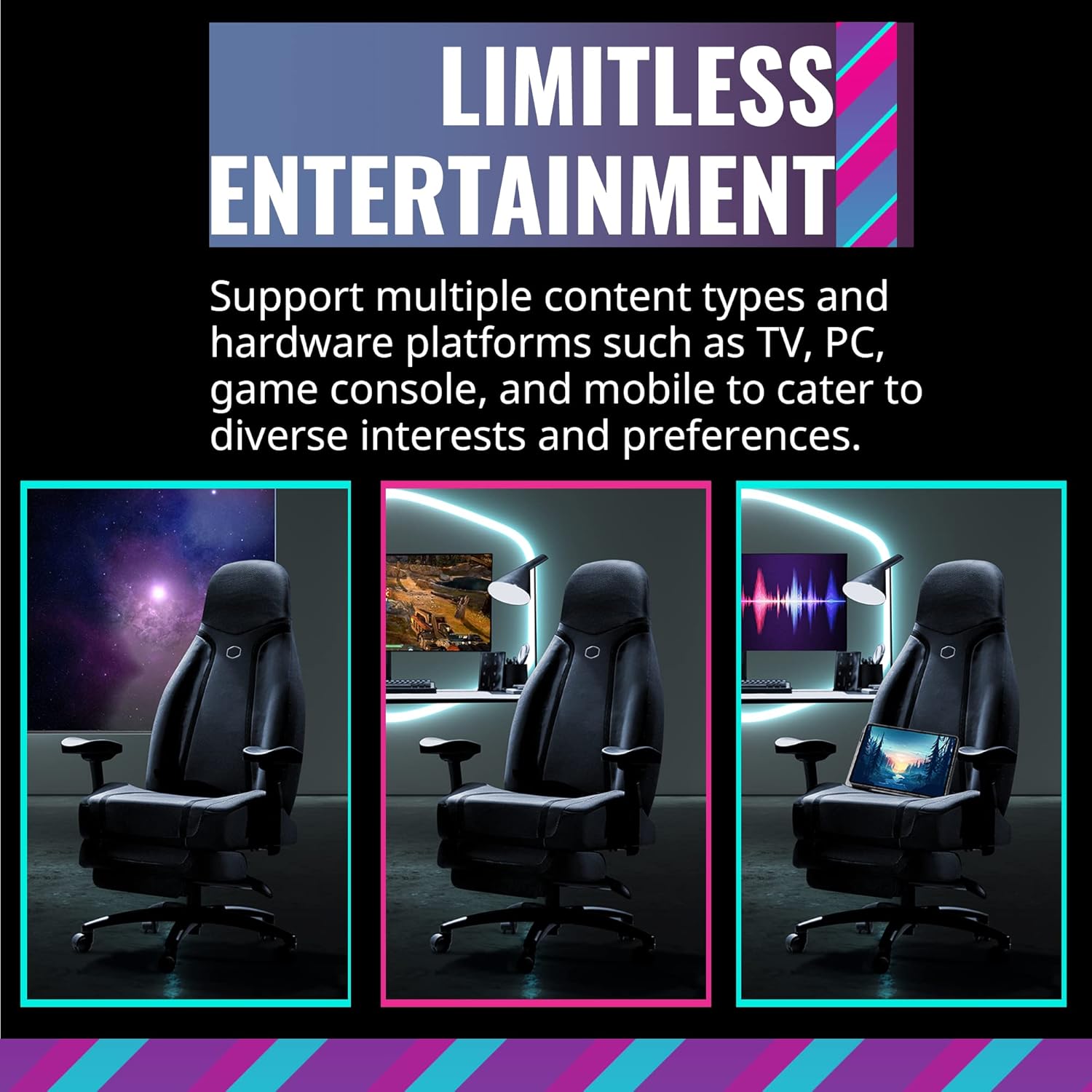 Cooler Master Synk X เก้าอี้เกมมิ่ง Haptic Chair รองรับเสียงสั่นจริง ...