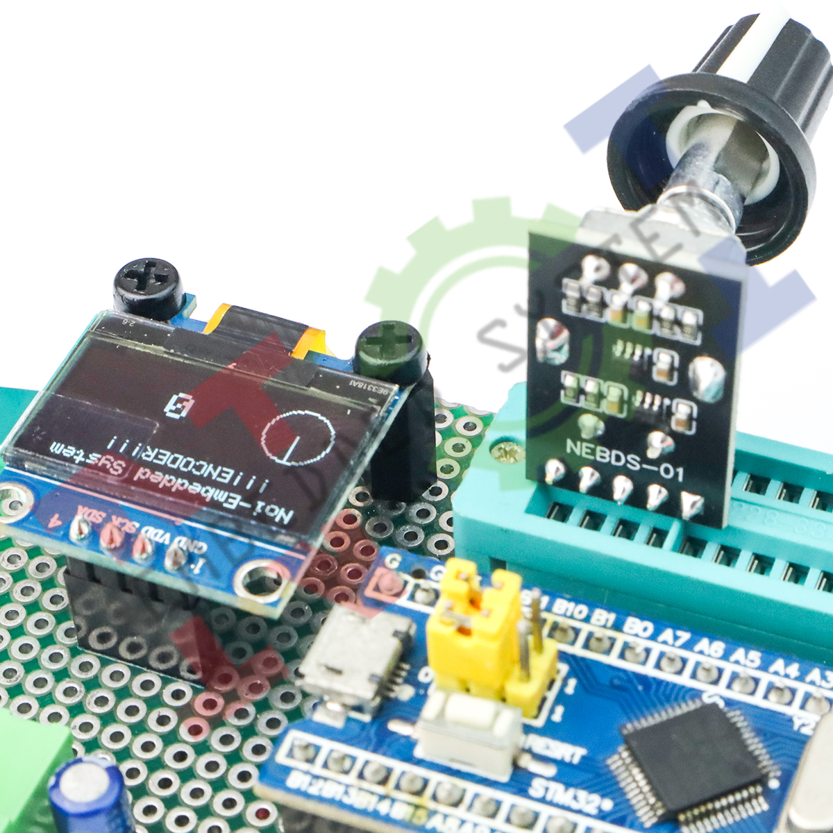 [NEBDS-01] Rotary Encoder EC11 พร้อมวงจร Schmitt Trigger/Anti-bounce ...