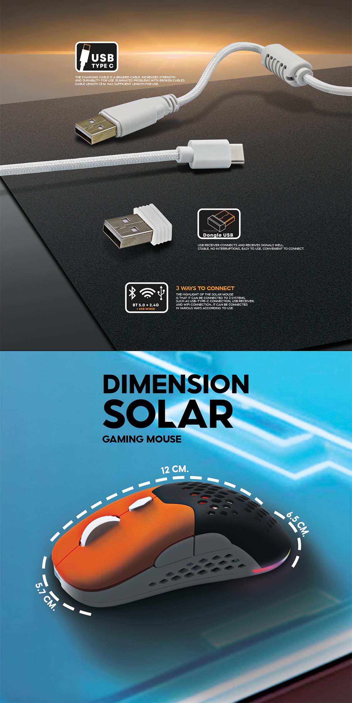 WIRELESS MOUSE (เมาส์ไร้สาย) NEOLUTION SOLAR TRI-MODE WIRELESS (WHITE ...