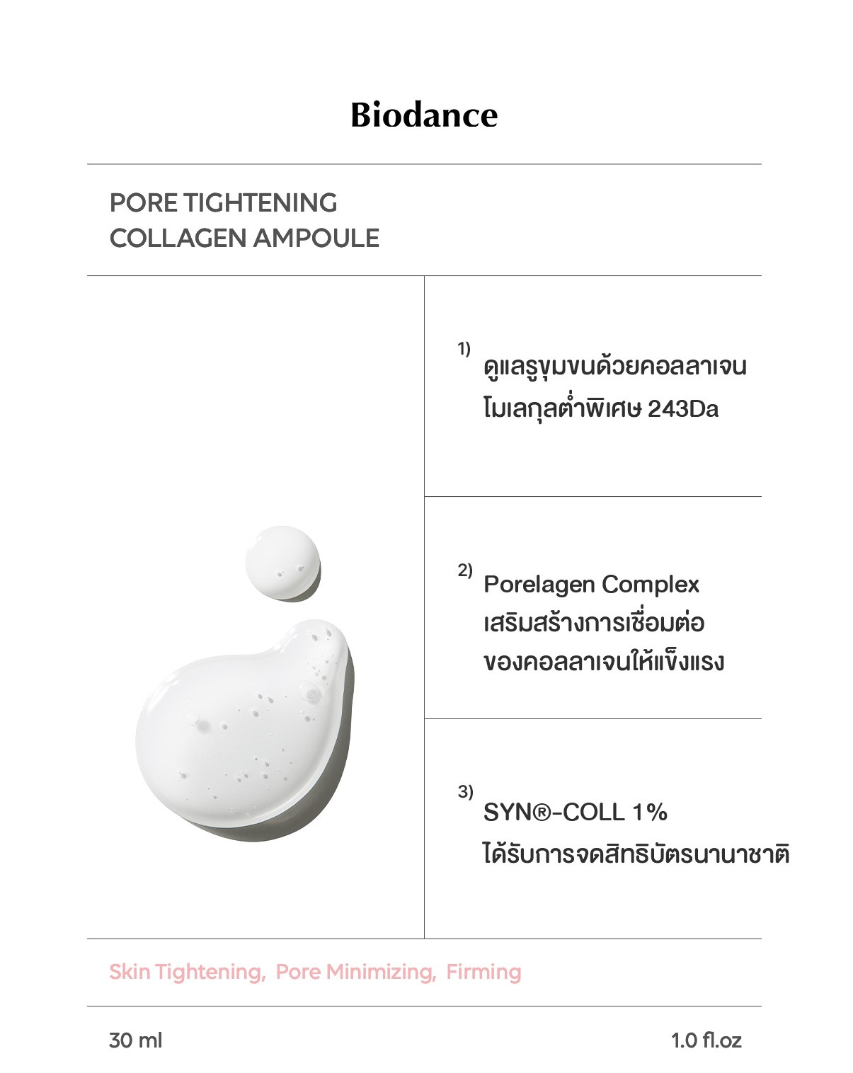 BIODANCE Ampoule/Skin Glow Vital/Pore Tightening Collagen/Intensive  Whitening/Hydro Cera-nol | Shopee Thailand