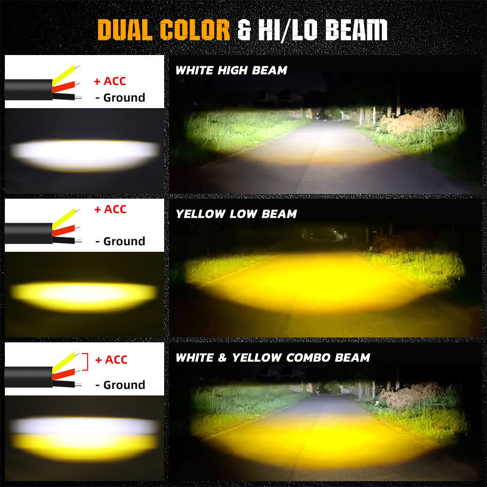 ไฟ LED Super Bright กำลังสูง 60 วัตต์ 2 ดวงใหม่ LED Driving Light ตา ...