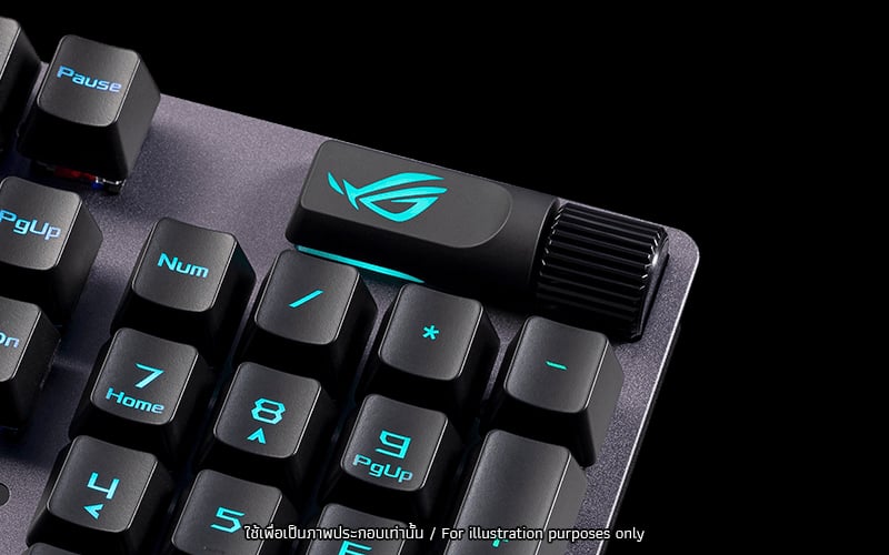 KEYBOARD (คีย์บอร์ด) ASUS ROG STRIX SCOPE II RX (BLACK) (ROG RX BLUE ...