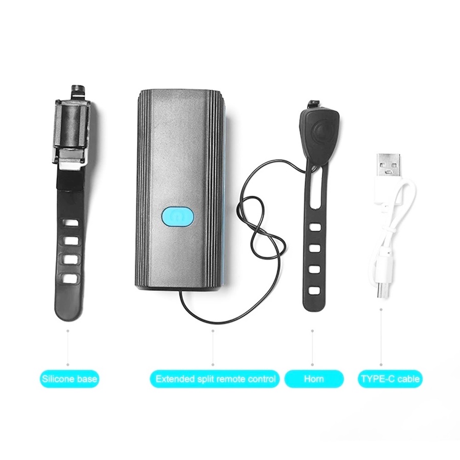 ไฟหน้าจักรยาน SPEAKER BICYCLE LIGHT CYGM-858 250 Lumen พร้อมแตรไฟฟ้า ...