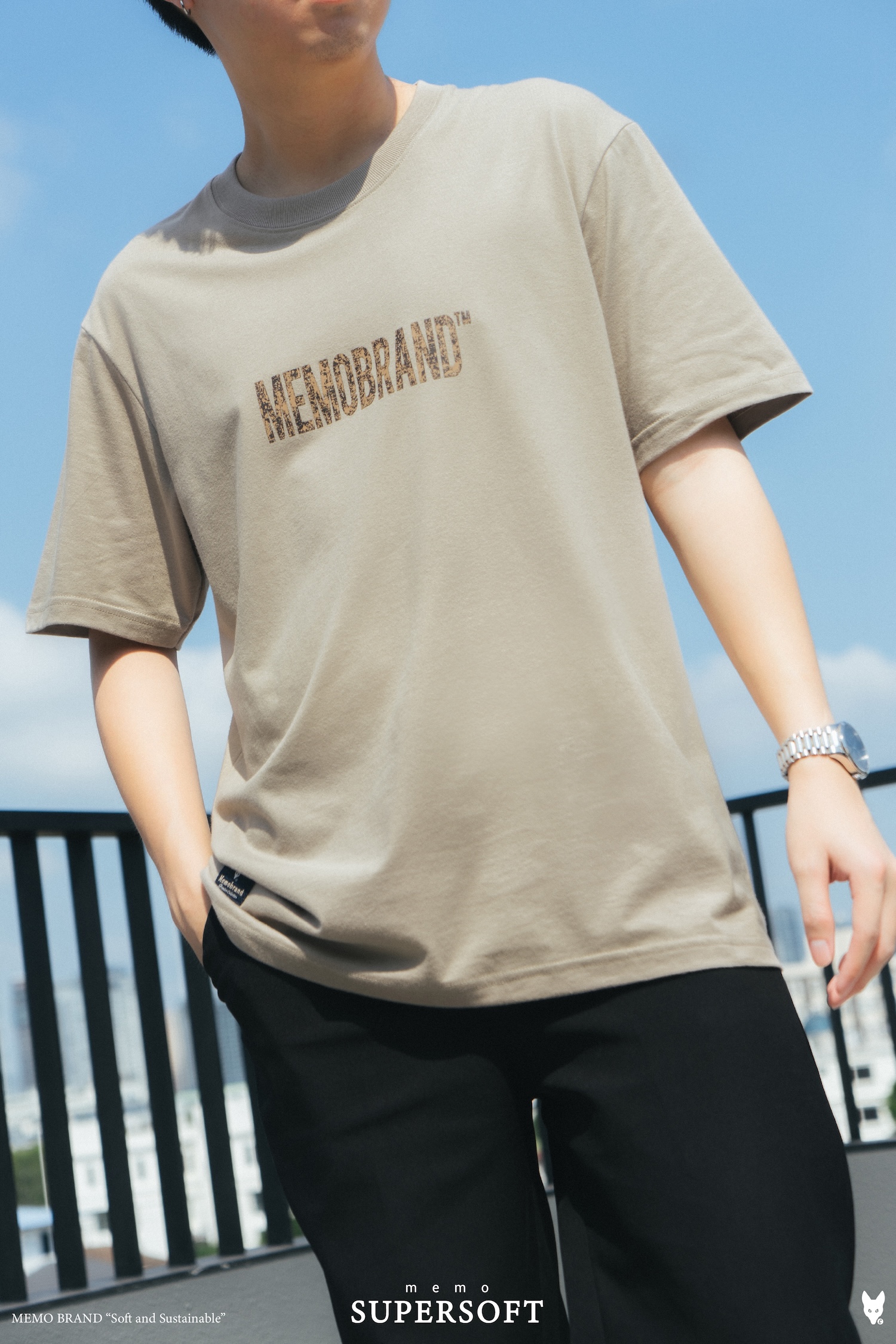 AEIOU เสื้อยืด Memo Supersoft Premium สกรีนหน้า/หลัง รุ่น Industrial ...