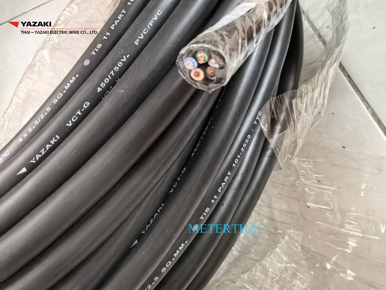 THAI YAZAKI สายไฟ VCT-G 4x2.5/2.5 Sqmm. ยาว 10 เมตร | Shopee Thailand