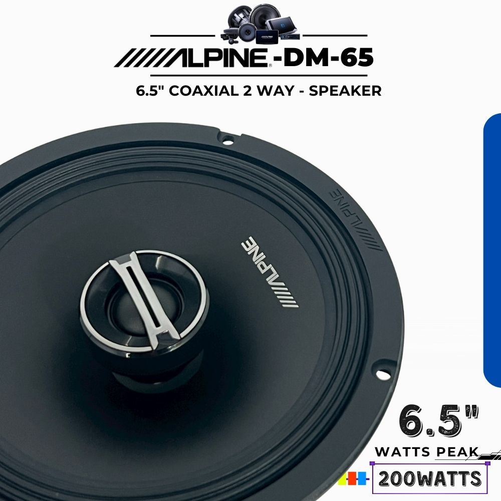 ALPINE DM65 ลำโพงติดรถยนต์ เเกนร่วม 6.5นิ้ว 2ทาง coaxial 200 watts ...