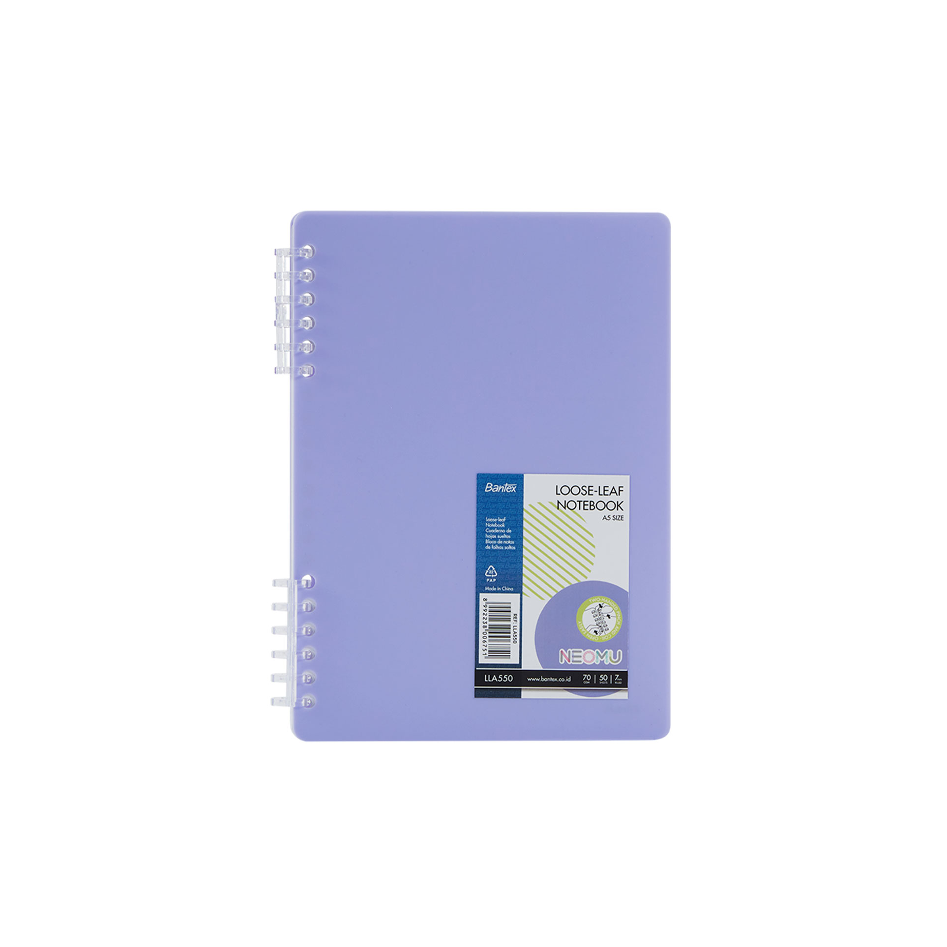 Bantex สมุดบันทึกแบบมีห่วง ขนาดA5 70แผ่น สีพาสเทล ใช้งานง่าย พกพาสะดวก ...