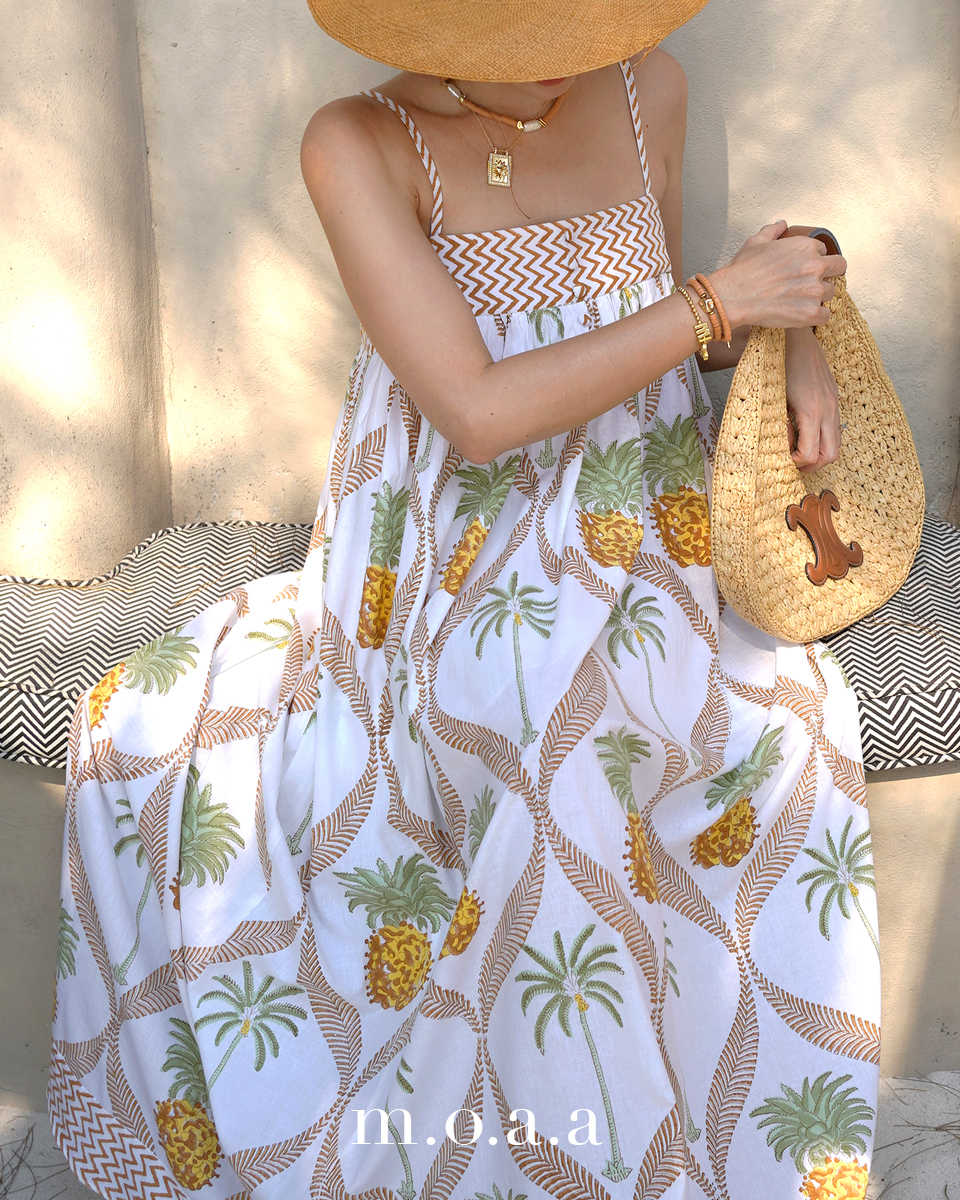 Piña Colada Dress in Sand | Moaa Collection | Shopee Thailand