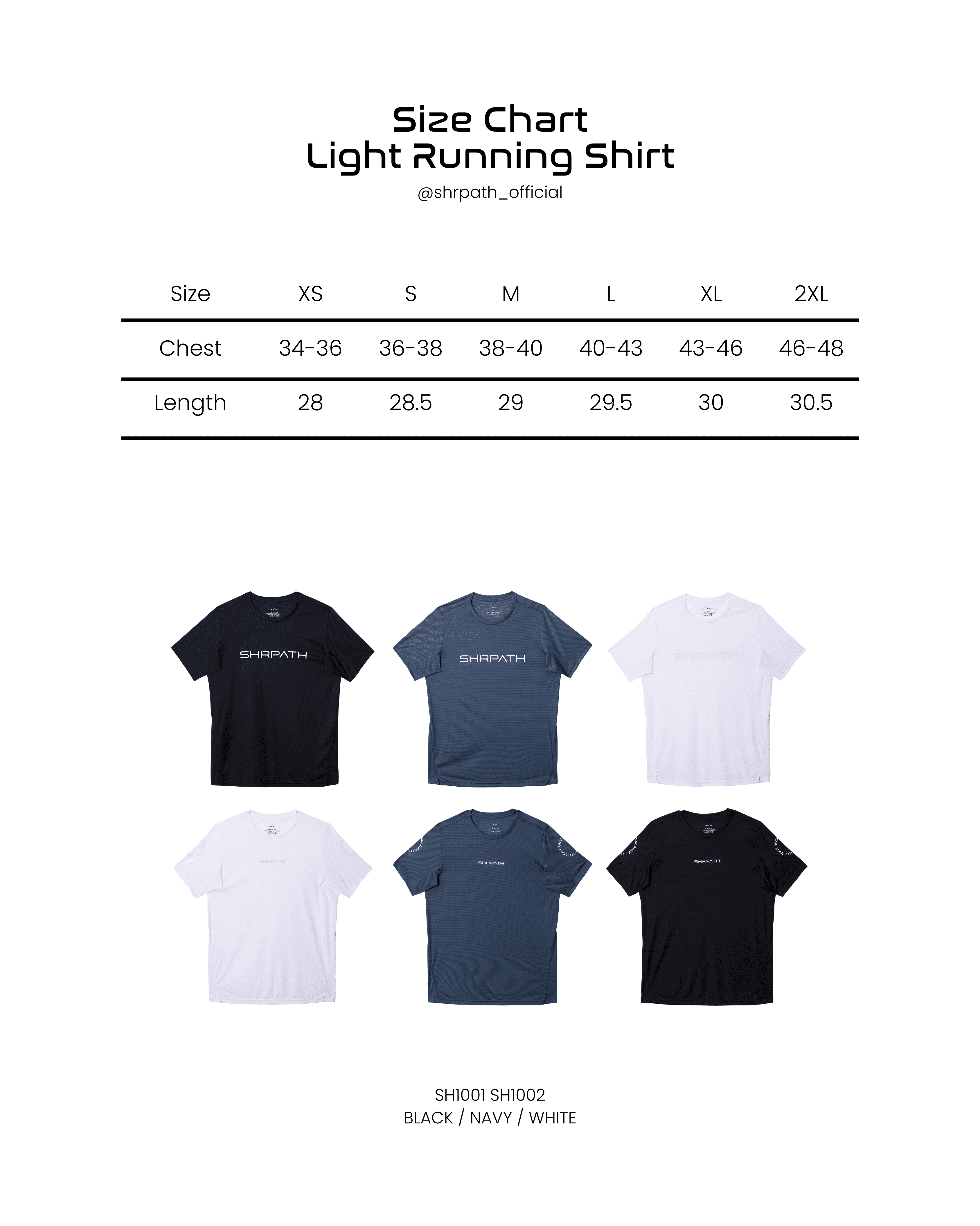 SHRPATH LIGHT RUNNING SHIRT SH1002 - เสื้อวิ่งแขนสั้น น้ำหนักเบา ...