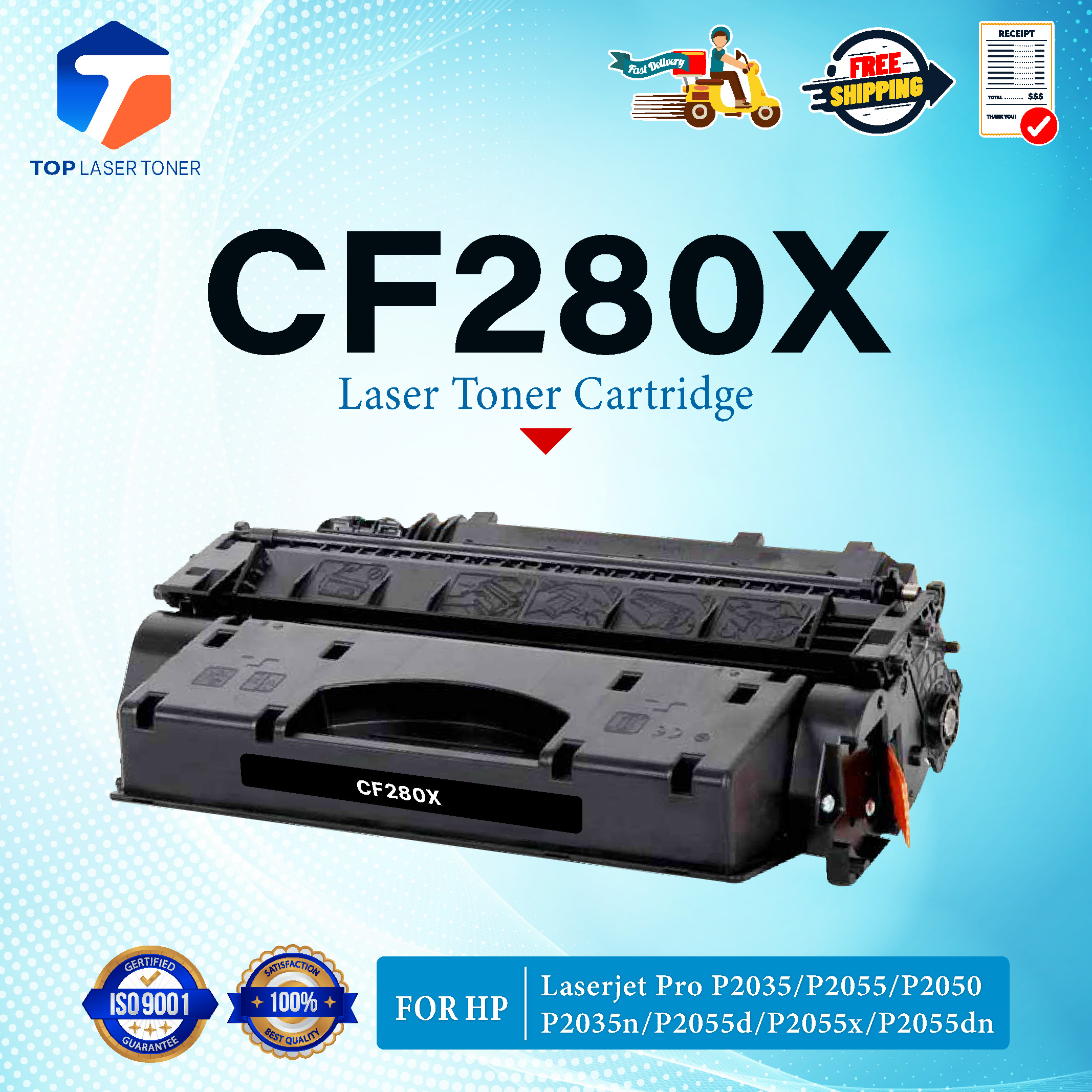 หมึกเทียบเท่า CF280X 280X 280 CF280 80X CF-280X (CE505X) (CRG319) FOR ...
