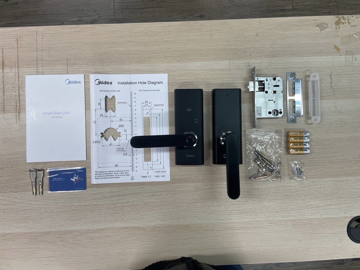 [รุ่นประหยัดติดตั้งฟรี]Midea Digital Door Lock BF205 ประตูดิจิตอล ปลด ...