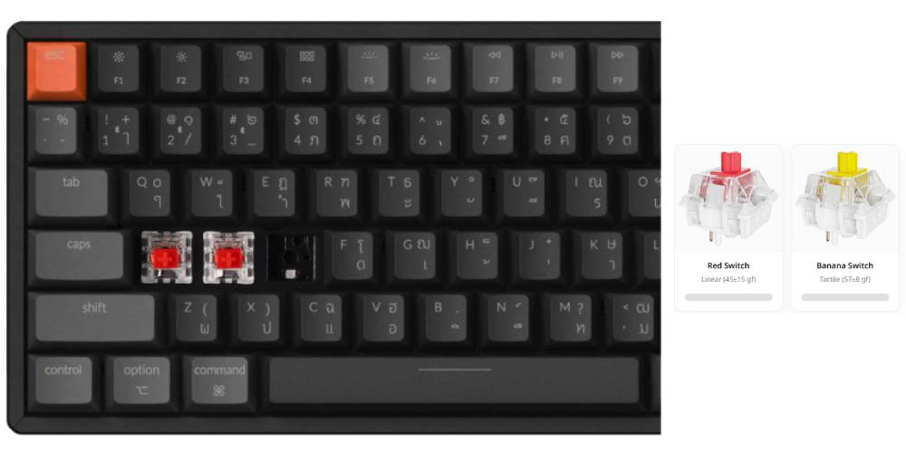 คีย์บอร์ดเกมมิ่ง Keychron K2X Hot-Swappable QMK/VIA RGB Backlight by ...