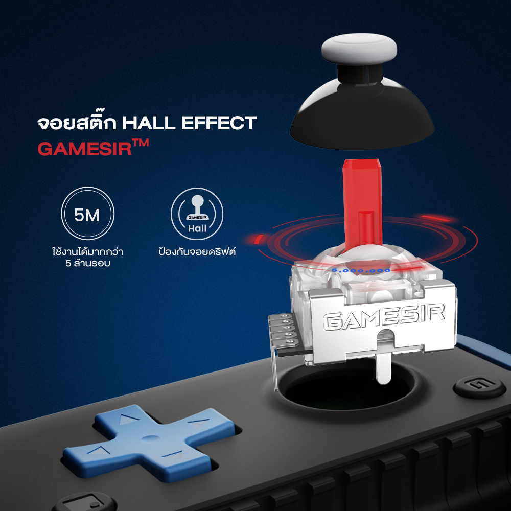 GAMESIR X2s Bluetooth & Type-C Mobile Controller จอยคอนโทรลเลอร์ Hall Effect รองรับ 110 - 168 mm