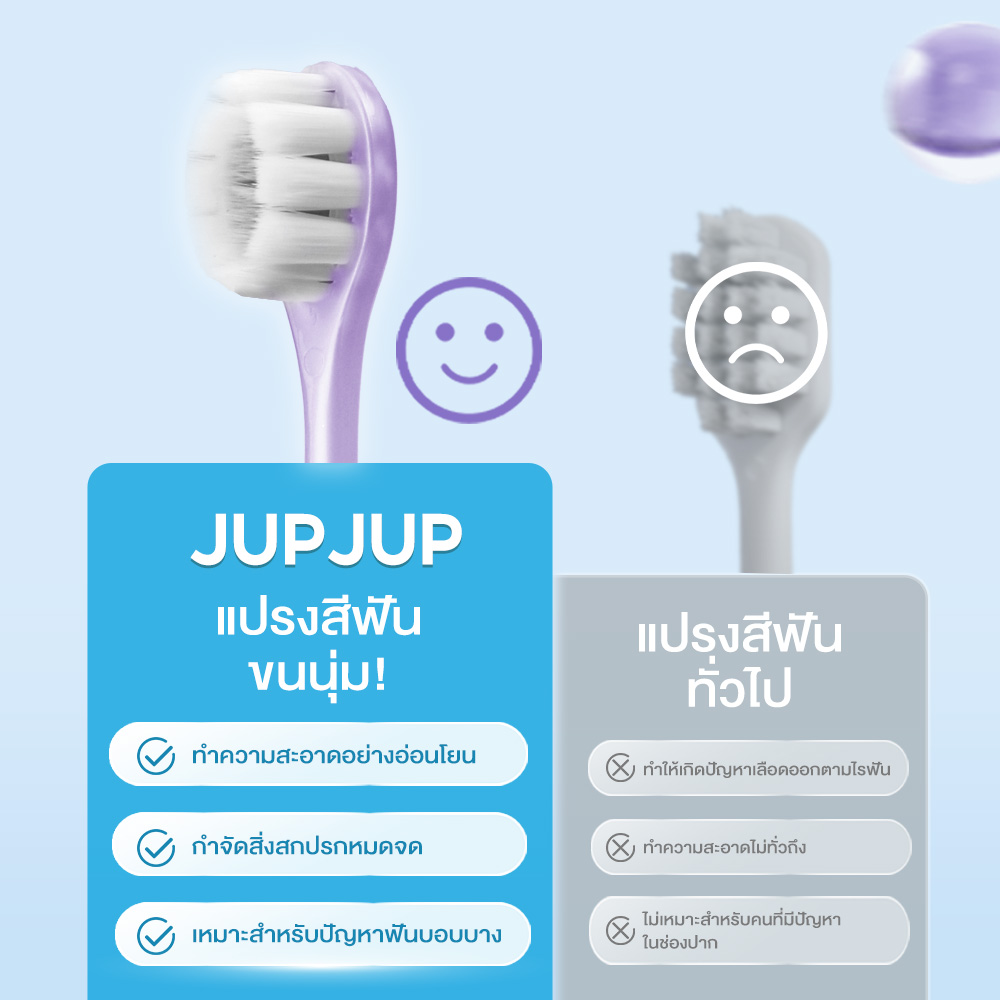 Jup Jup Soft Toothbrush 2 pcs. | Shopee Thailand