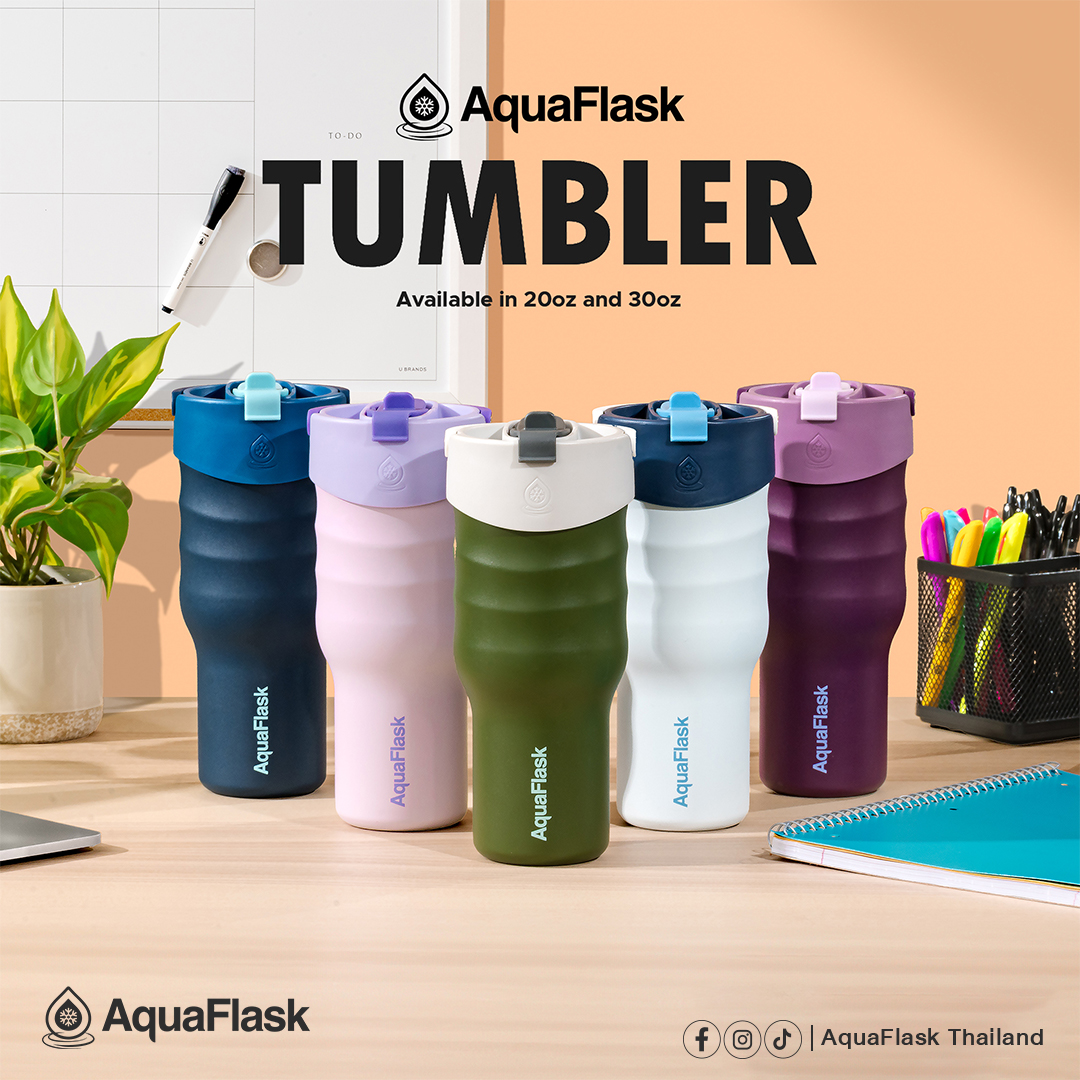 AquaFlask Tumbler Collection (20/30oz) l แก้วเก็บอุณหภูมิพร้อมหลอด 20/ ...