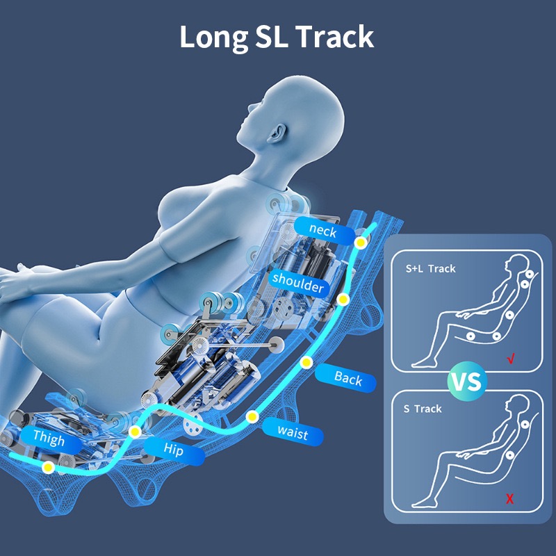 AILIST เก้าอี้นวด สีดำ ฟื้นฟูร่างกาย บรรเทาอาการปวดหลัง ปรับปรุงคุณภาพการนอนหลับ ผ่อนคลายกล้ามเนื้อ ฟื้นฟูร่างกาย เพื่อความผ่อนคลายขั้นสุด แข็งแรงทนทาน