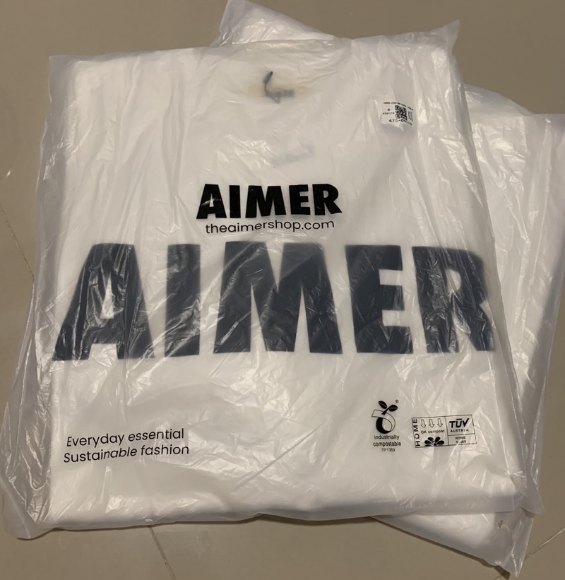 AIMER - AIMER Logo T-shirt เสื้อยืดโอเวอร์ไซส์ ของแท้100% | Shopee Thailand