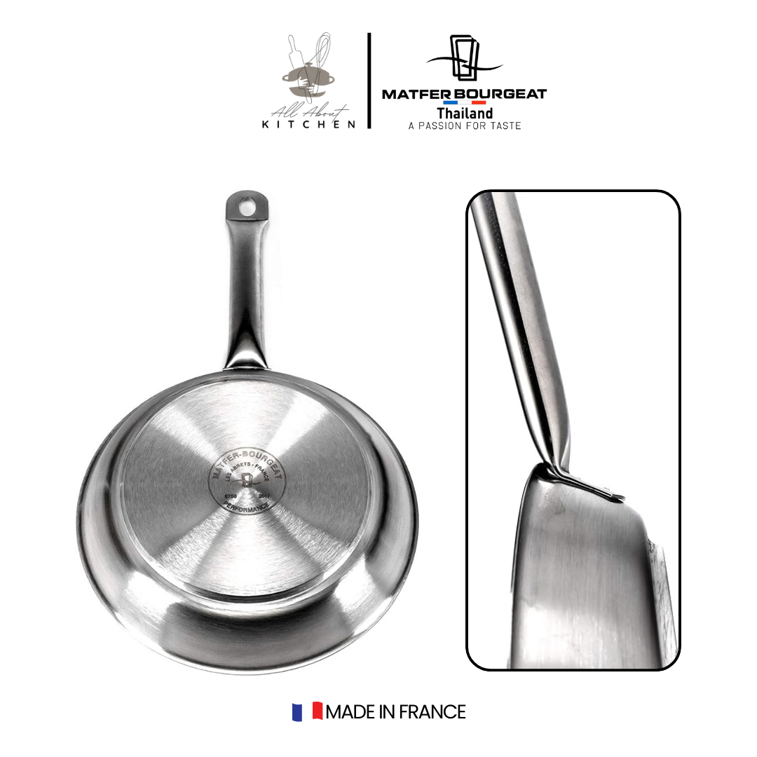 EXCELLENCE กระทะ Disc Bottom สแตนเลส 24 ซม. ทำอาหาร ฐานกระทะ 3 ชั้น ...