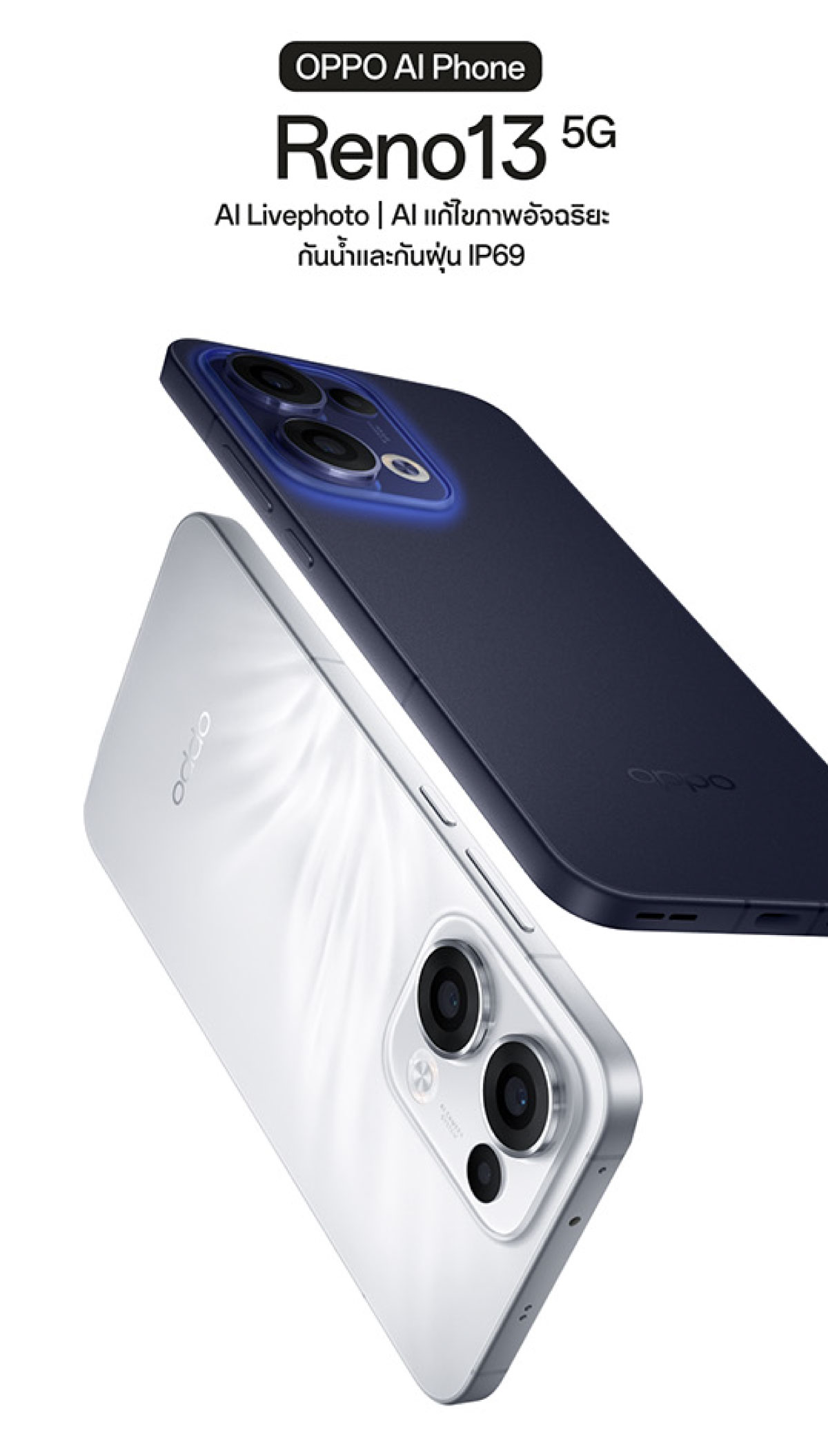 [New] OPPO Reno13 5G (12+512G) โทรศัพท์มือถือดีไซน์สวย AI อัจฉริยะ กัน ...