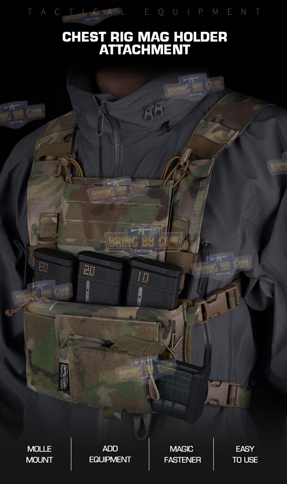 Chest Rig Mag Holder Attachment แผงเสริมหน้าแก Chest Rig | Shopee Thailand