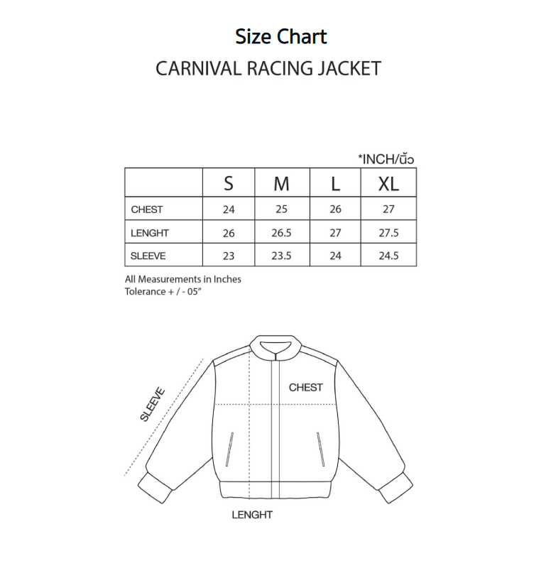 CARNIVAL X TOP SECRET RACING JACKET สินค้าพร้อมจัดส่ง | Shopee Thailand