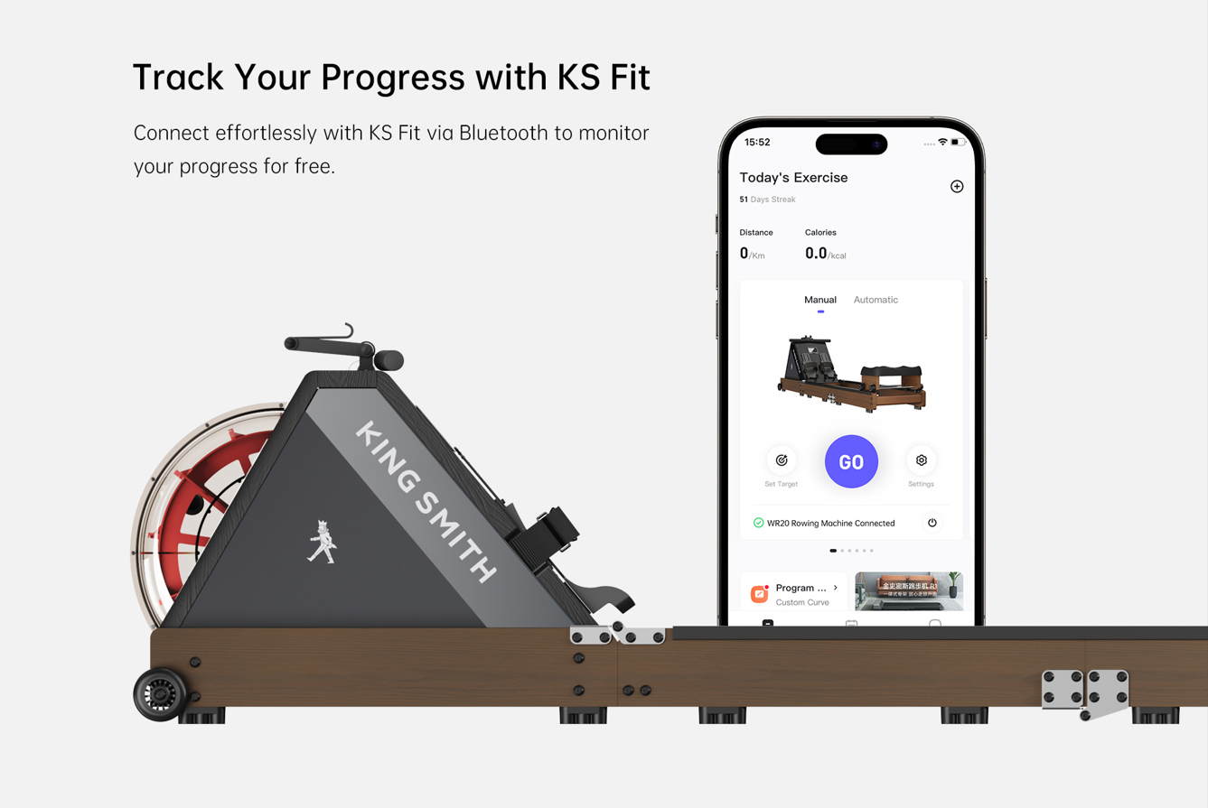 Kingsmith Water Rowing Machine WR20 กรรเชียงบกออกำลังกาย เทคโนโลยี ...