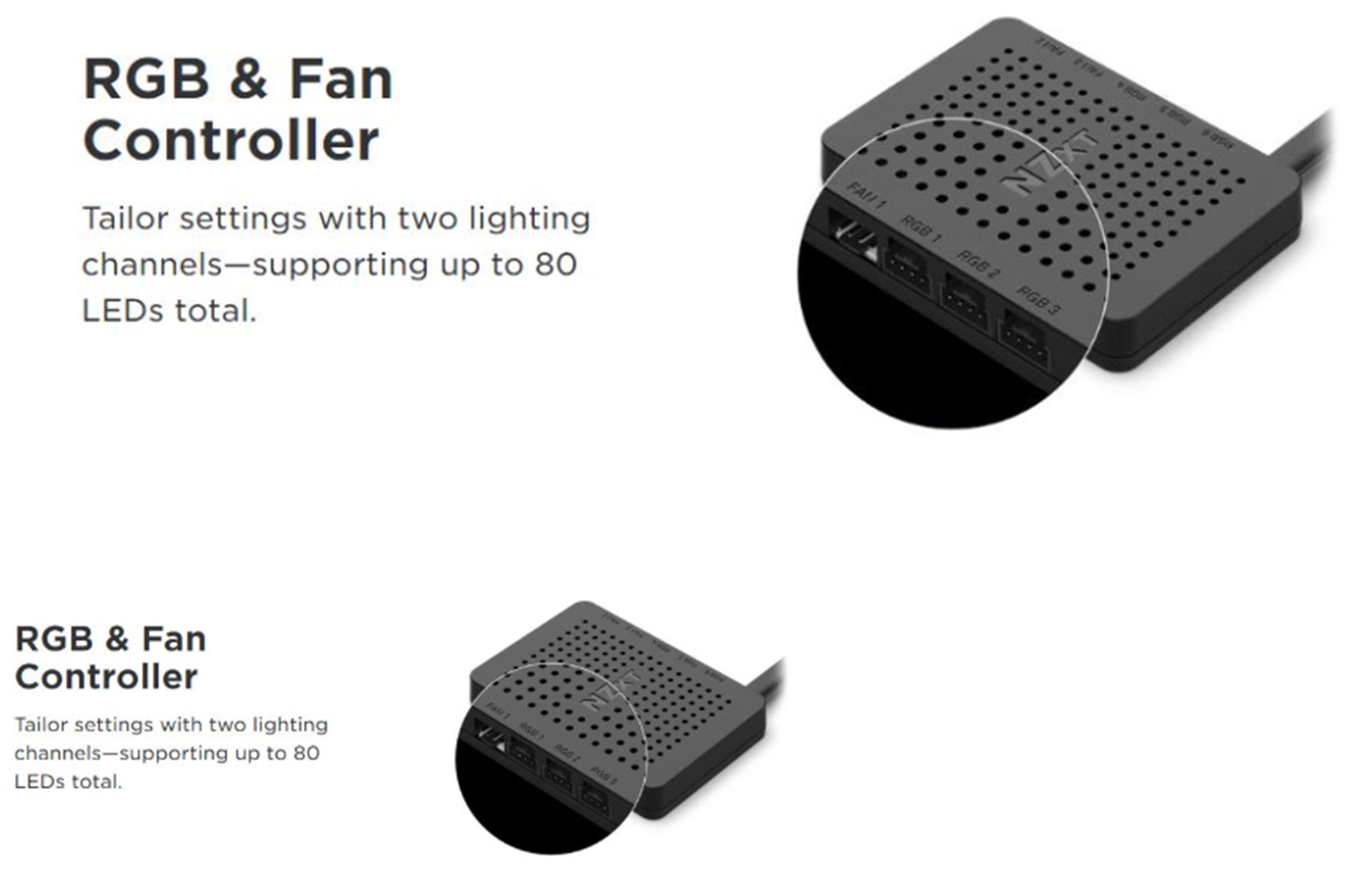 NZXT RGB & FAN CONTROLLER RGB LIGHTING & DIGITALLY (AC-CRFR0-B1) *กล่อง ...