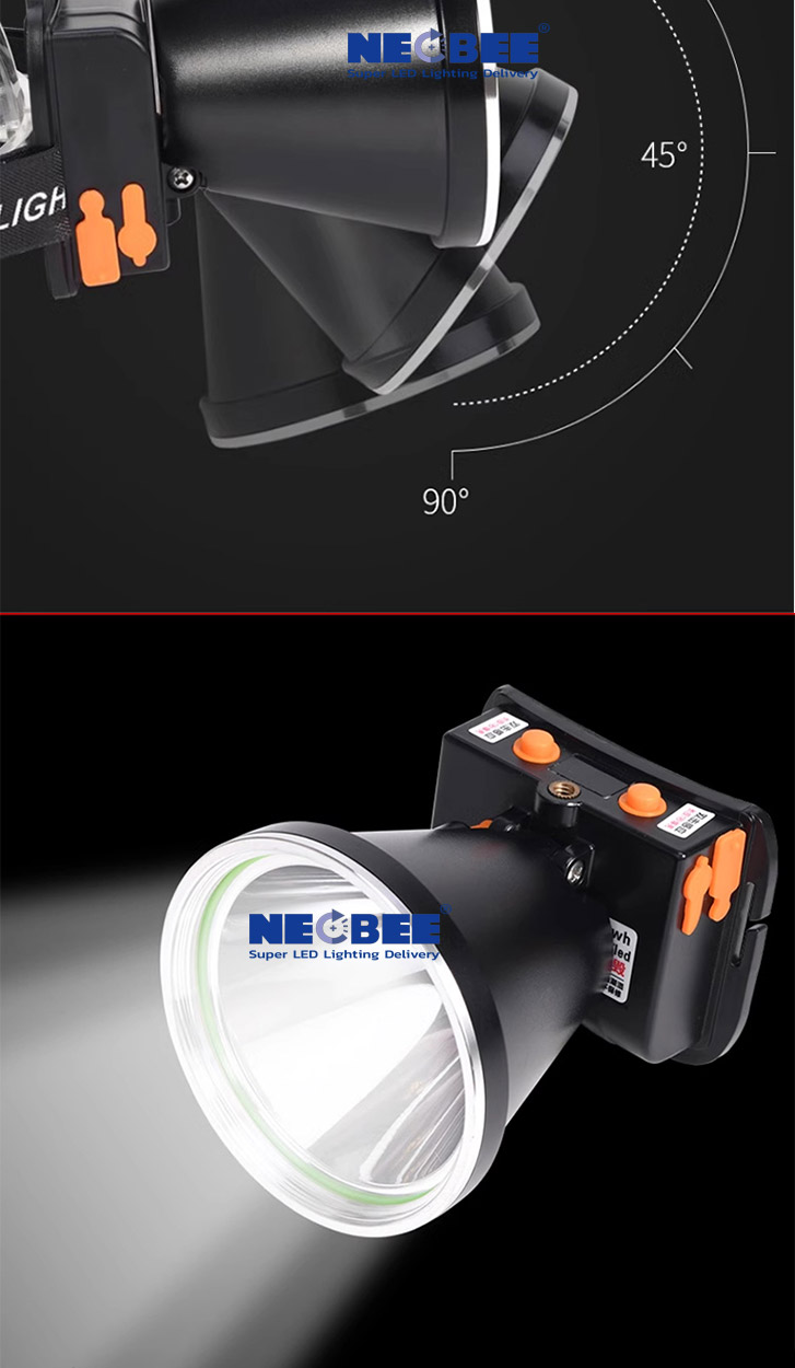 NEOBEE ไฟฉายคาดหัวกันน้ำ LED แสงขาวเหลือ วงแสงกว้างพู่งไกล D013 ...