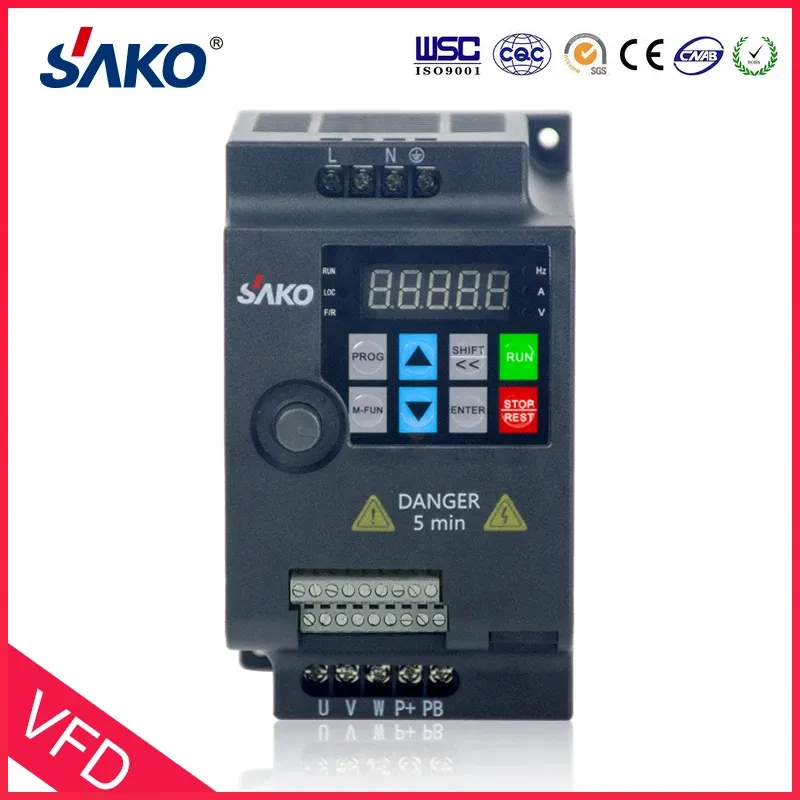 【Free Panel】SKI780 Mini VFD 220V 1-Phase Input 3-Phase Output Variable ...
