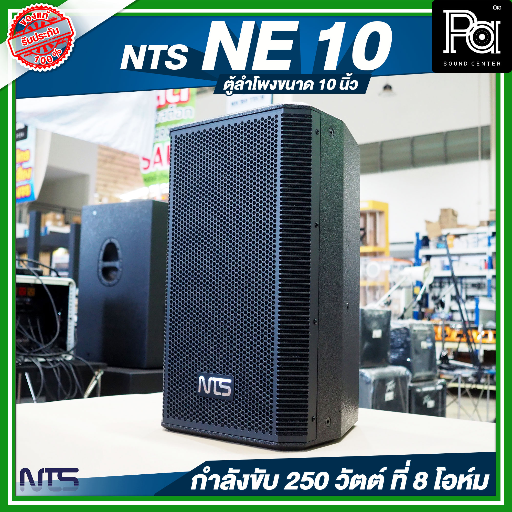 NTS NE 10 ตู้ลำโพงขนาด 10 นิ้ว 2 ทาง กำลังขับ 250 วัตต์ ที่ 8 โอห์ม ...