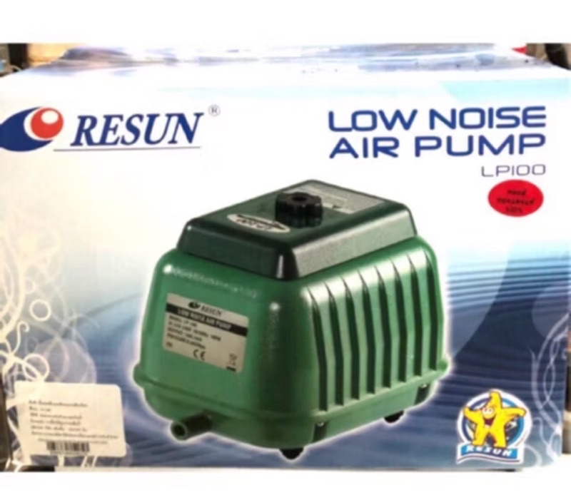 RESUN LP 100 / 200 ปั้มลมเสียงเงียบ ปั๊มอ็อกซิ เจนตู้ปลา-บ่อปลา lp100 ...