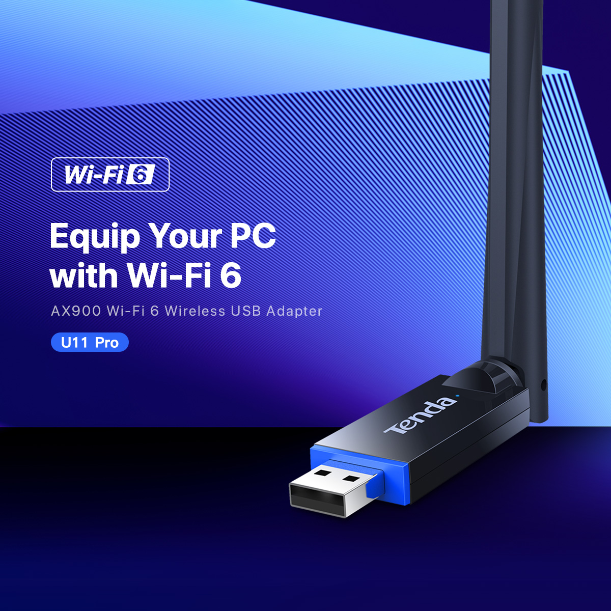 Tenda U11 Pro USB WiFi Adapter AX900 รับสัญญาณ Wifi Card Dual Band 6dBi ...