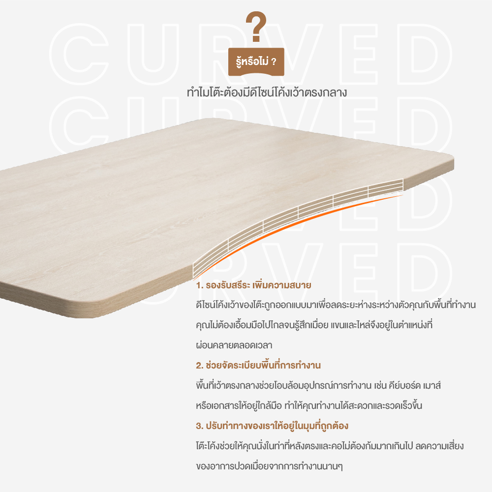 ErgoTrend Elevio โต๊ะไฟฟ้าปรับระดับมอเตอร์คู่ 3stage 65-130 cm ท๊อปโค้งรับสรีระ รับประกัน 5 ปี