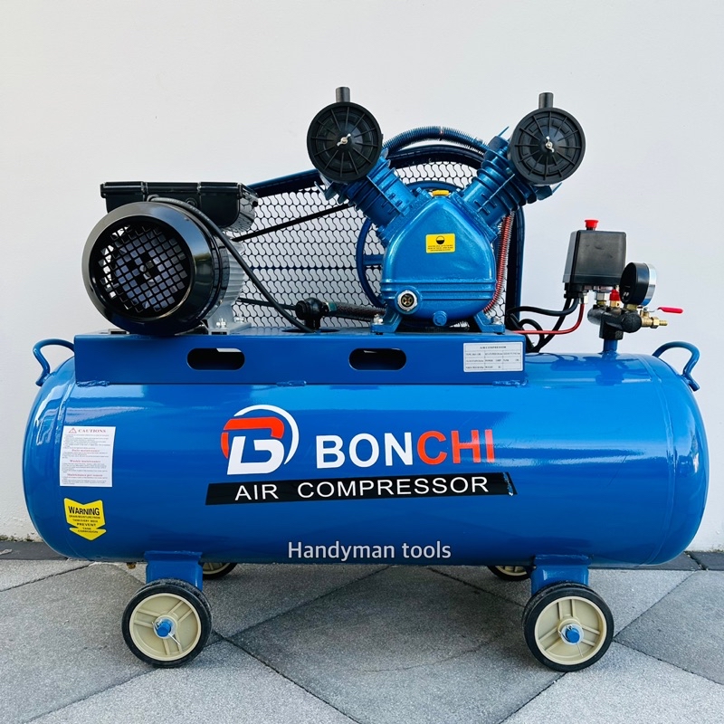 BONCHI ปั๊มลม ถังลม ขนาด 120 ลิตร มอเตอร์ 3 แรงม้า 2 สูบ ขนาดกระบอกสูบ ...