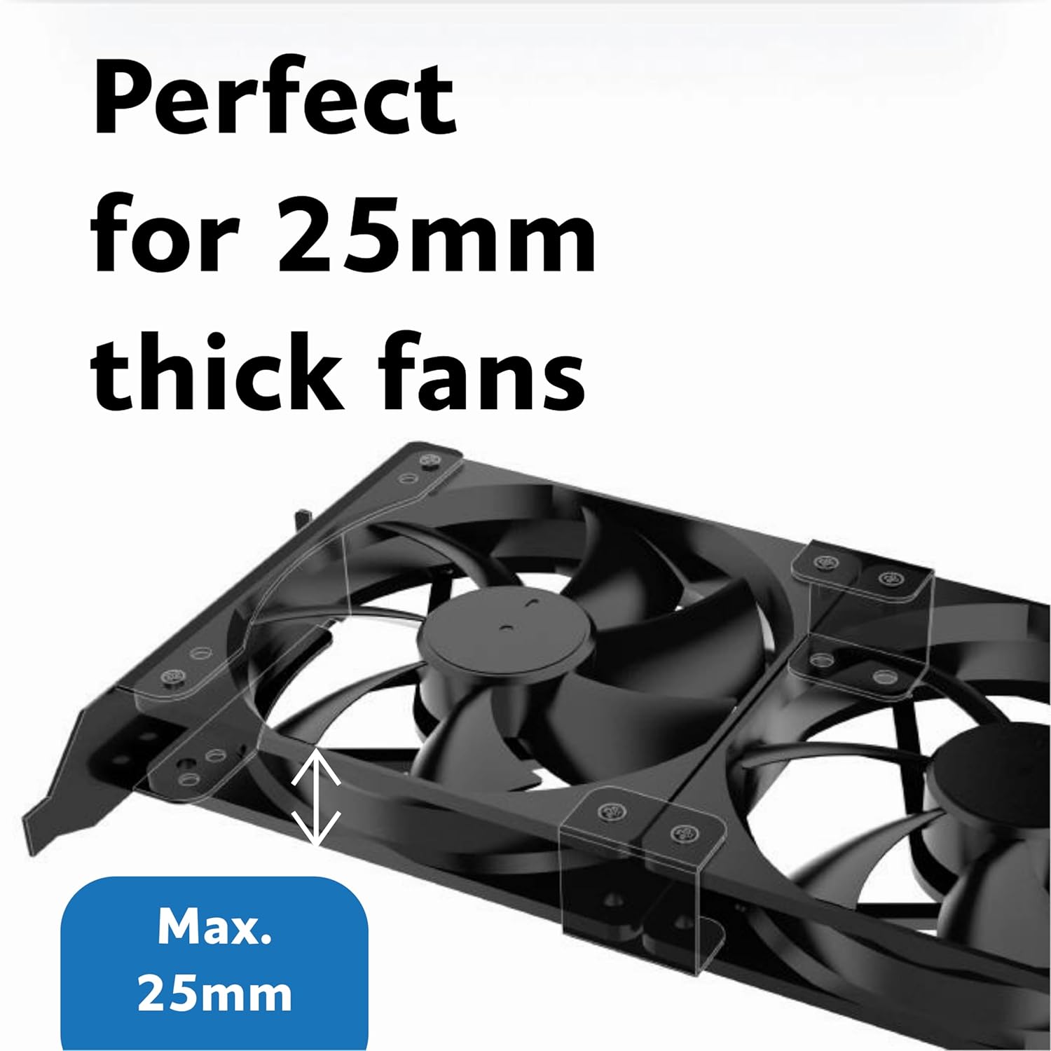 PCI Dual Fan Mounting Bracket GPU Bracket for Mounting Computer Case ...