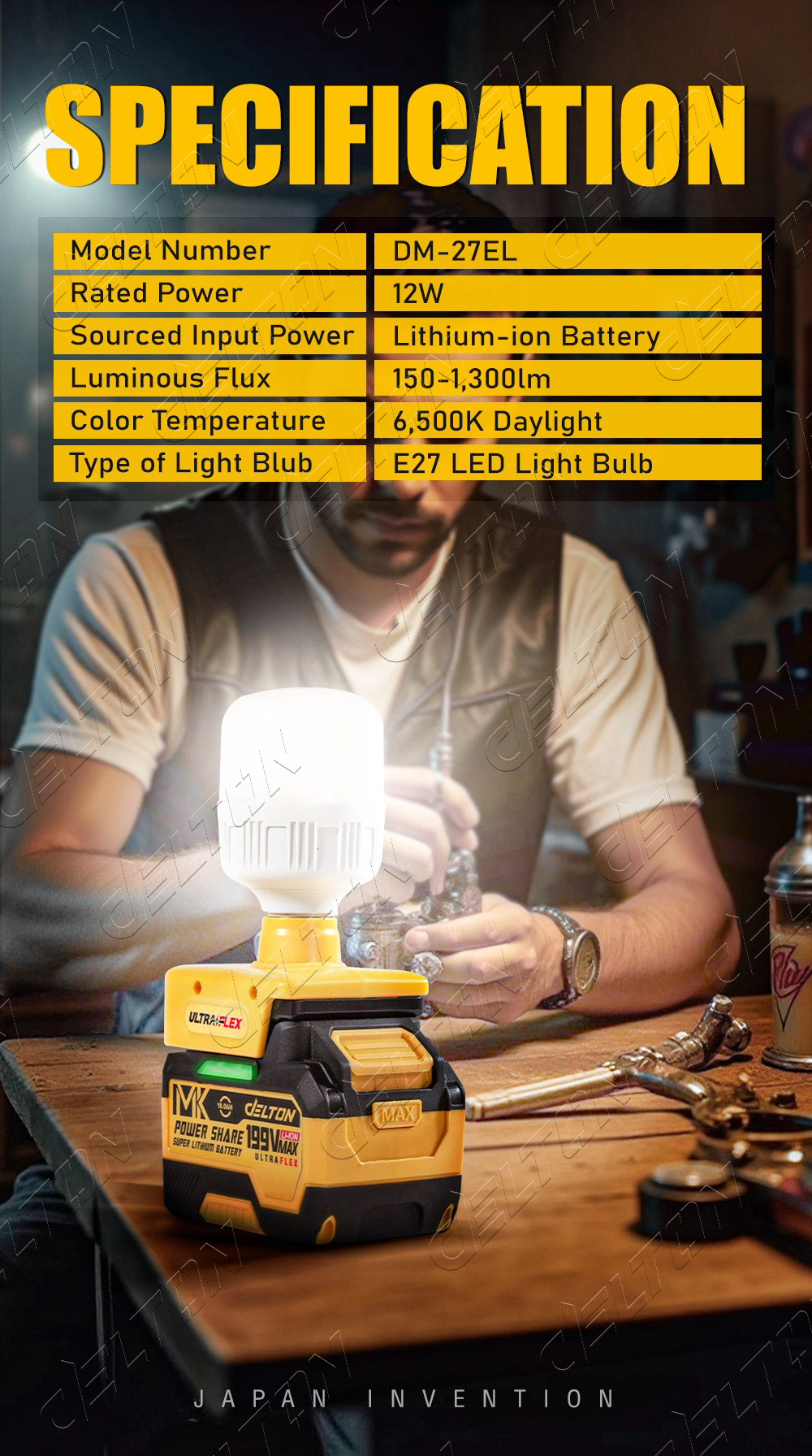 DELTON ไฟ หลอดไฟ ไร้สาย LED 12W MK SERIES รุ่น DM-27EL ขั้ว E27 ใช้งาน ...