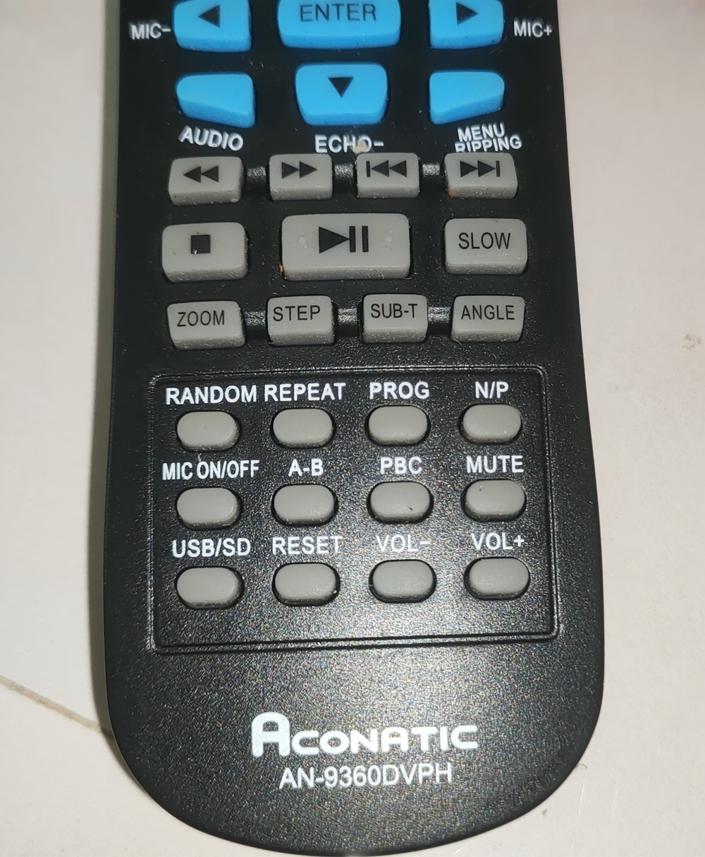 รีโมท Remote อโคเนติก เครื่องเล่นดีวีดี DVD Aconatic รุ่น AN-9360DVDPH ...