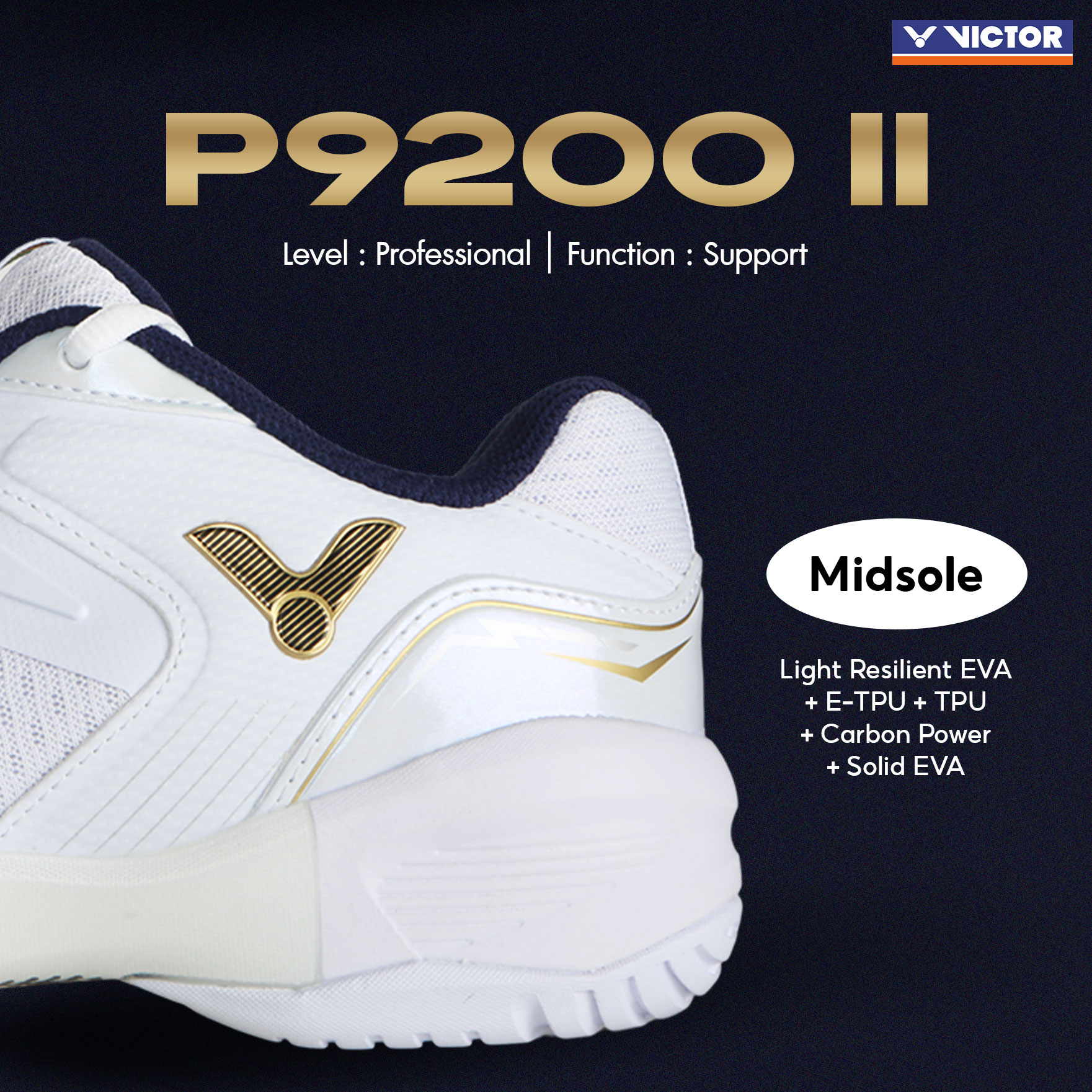 VICTOR รองเท้ากีฬาแบดมินตัน รุ่น P9200 II | Shopee Thailand