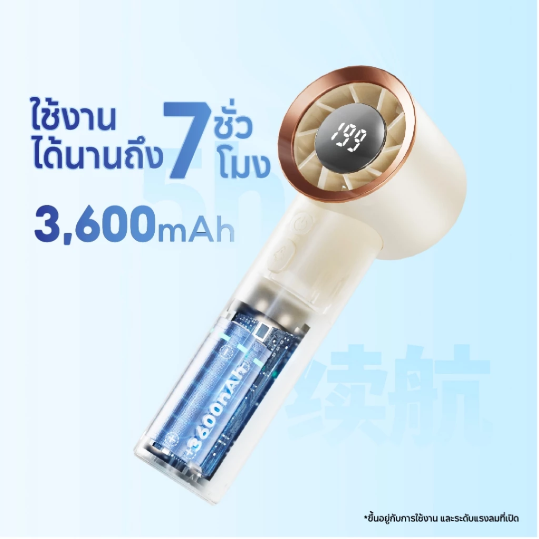 Artex home - New Sothing Hanheld Fan Engine พัดลมพกพา แบตเตอรี่3600mAh ...