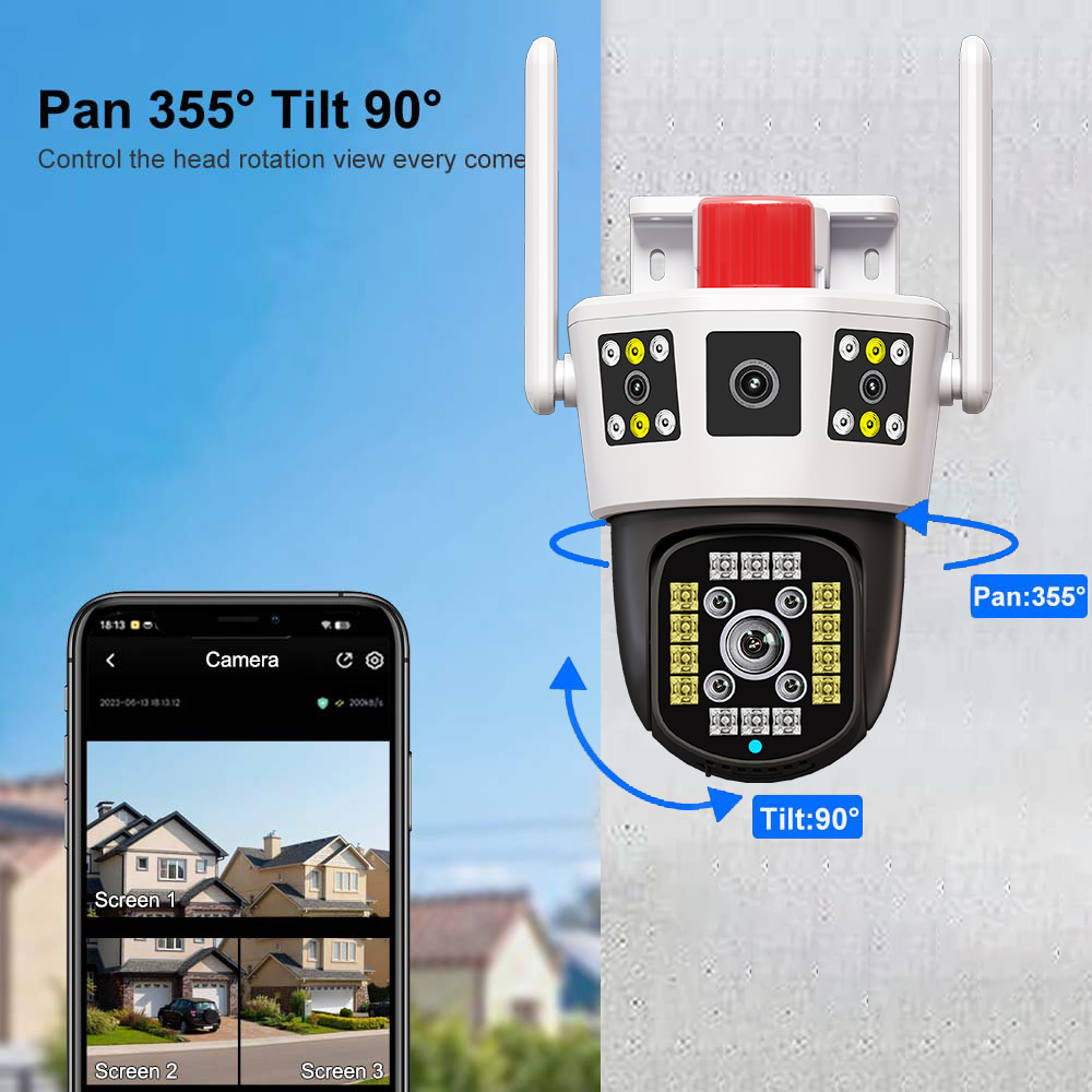 Eseecloud 4G-WIFI Camera 12MP 6K 45LED Dual Lens กล้องวงจรปิดใส่ซิม ...