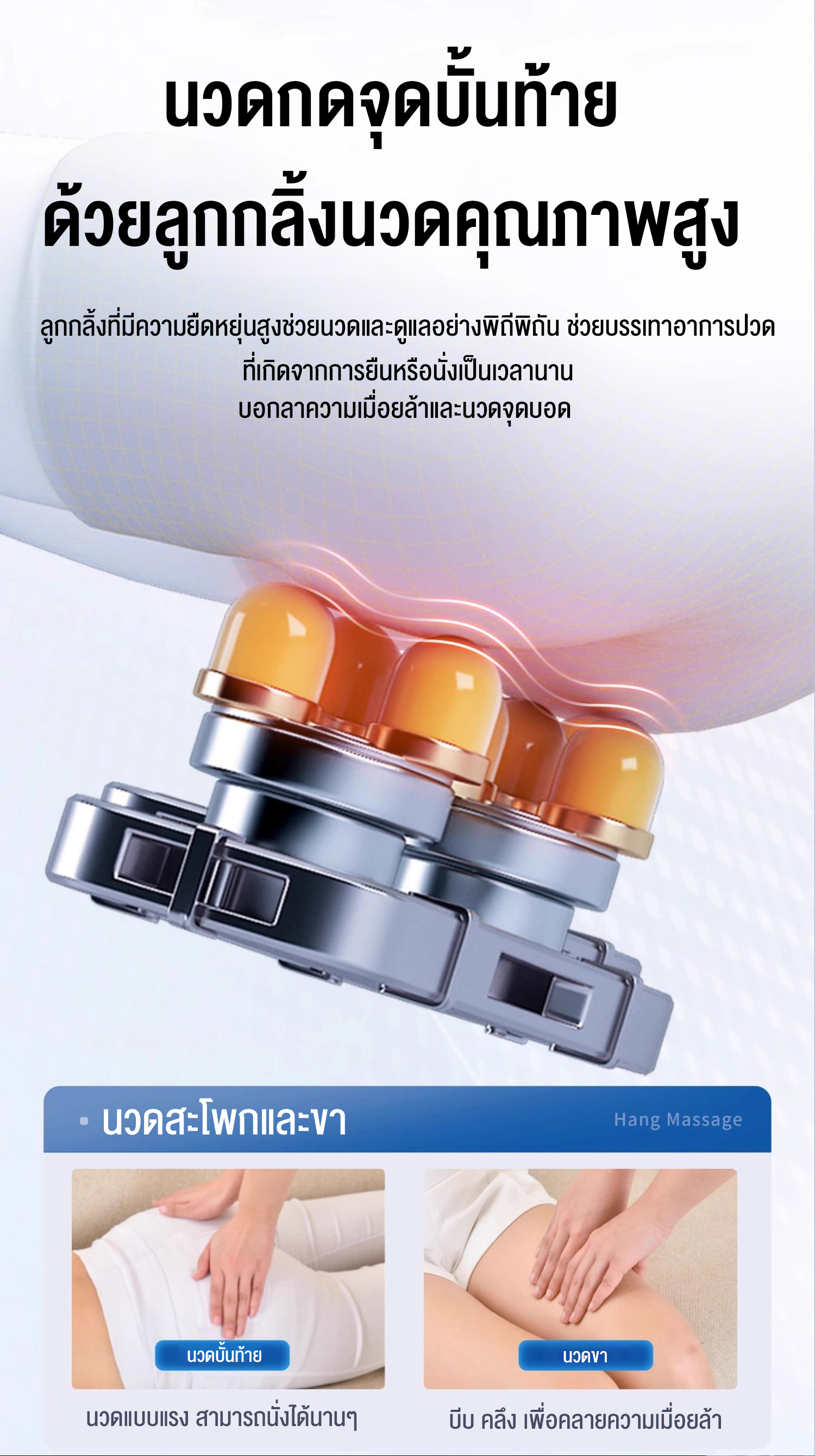 Srabuy รุ่น 2025 เก้าอี้นวดไฟฟ้าอัจฉริยะ มัลติฟังก์ชัน นวดลูกกลิ้ง โหมดยืดร่างกาย นวดเท้า ผ่อนคลายทั่วเรือนร่าง