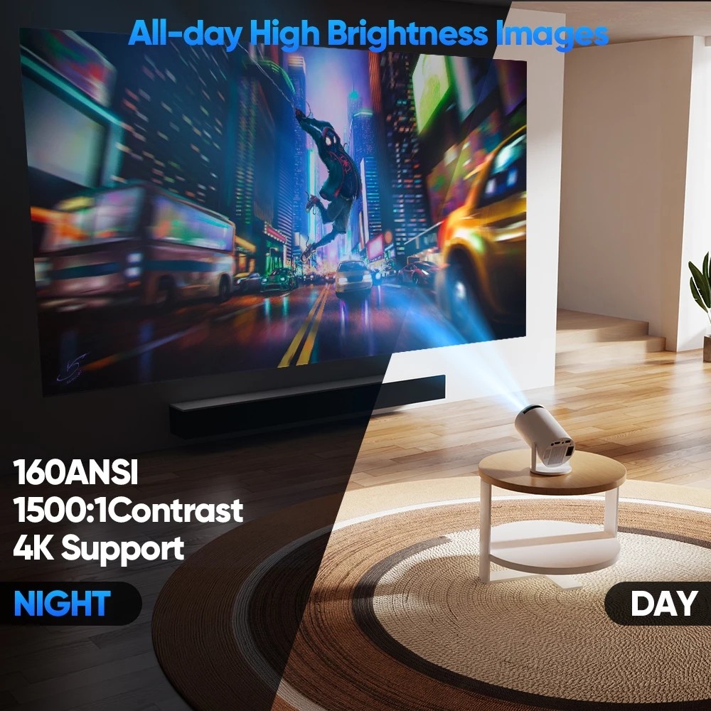 HY300 PRO โปรเจคเตอร์ Android 13 รับ 4K 5G WiFi/บลูทูธ/Mirror จอมือถือ ...